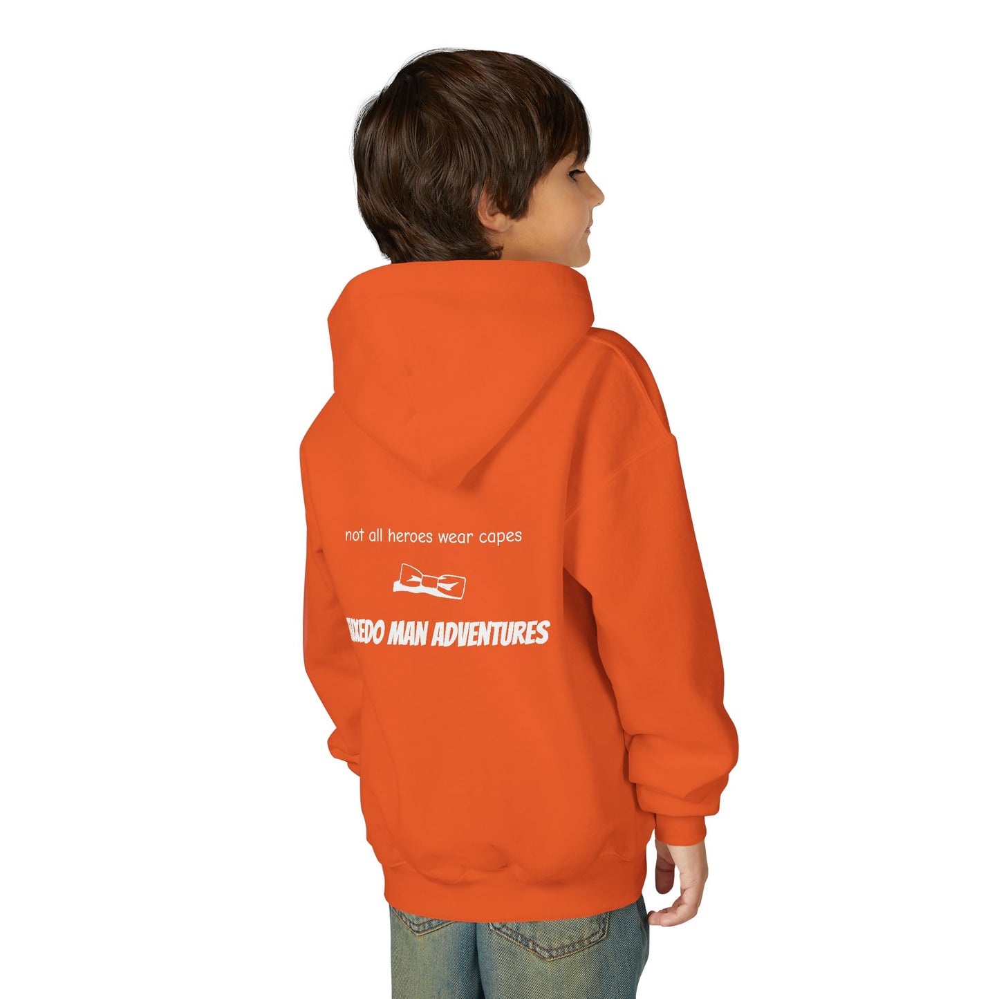 Youth Tuxedo Man Logo Hooded Sweatshirt Heavy Blend 50/50  S-XL