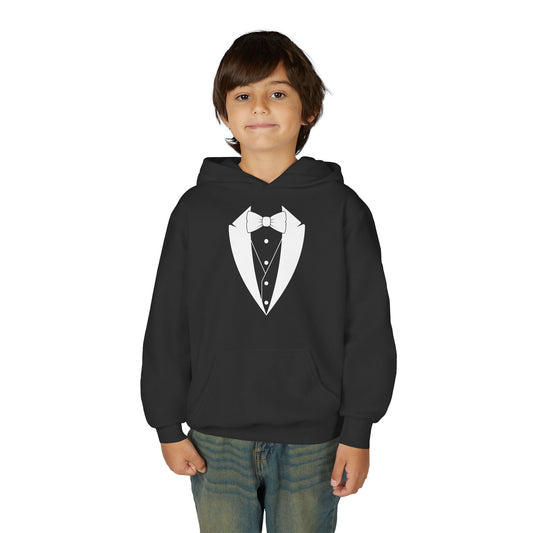 Youth Tuxedo Man Logo Hooded Sweatshirt Heavy Blend 50/50  S-XL