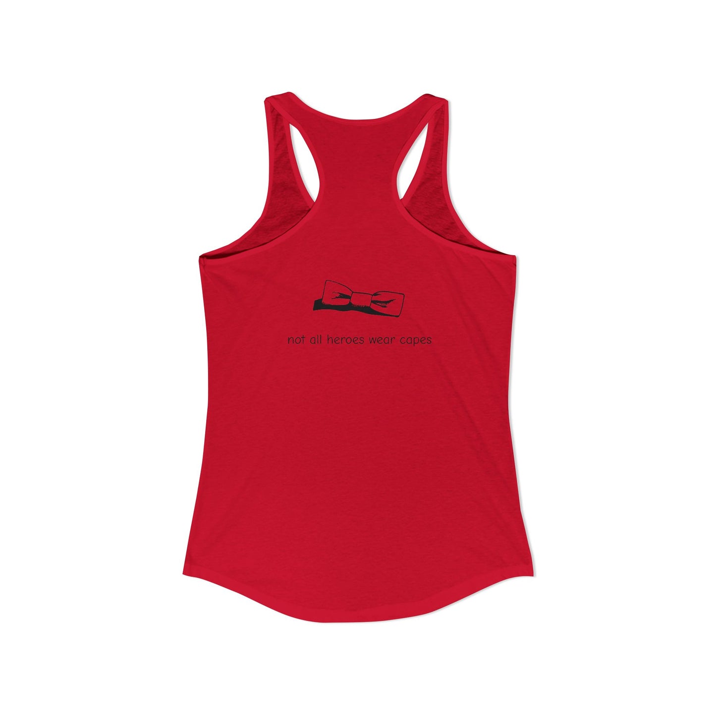 Adult Women's Tuxedo Man Logo Racerback Tank (XS-2XL)