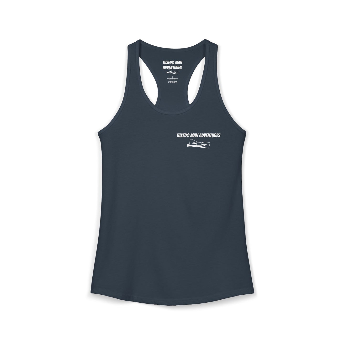 Adult Women's Tuxedo Man Bowtie Logo Racerback Tank
