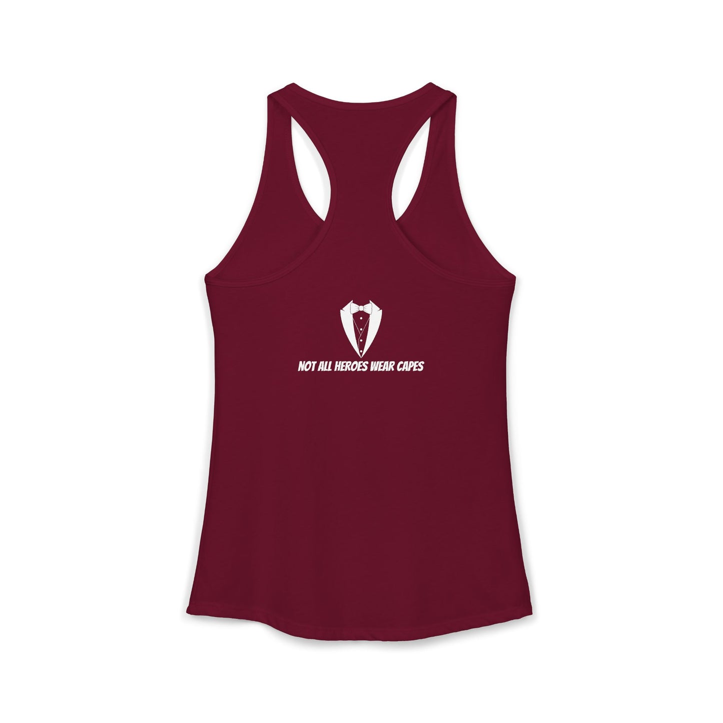 Adult Women's Tuxedo Man Bowtie Logo Racerback Tank