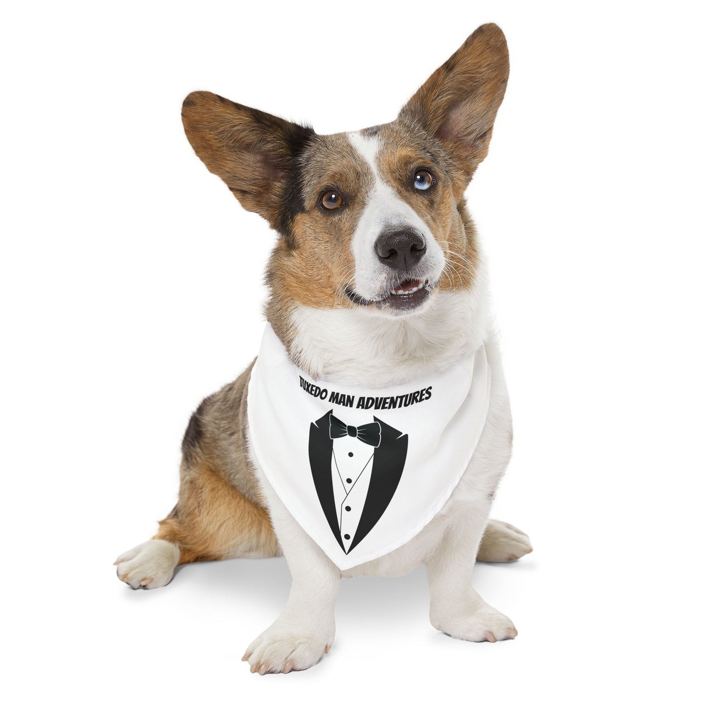 Pet Bandana Collar White Tuxedo S-XL