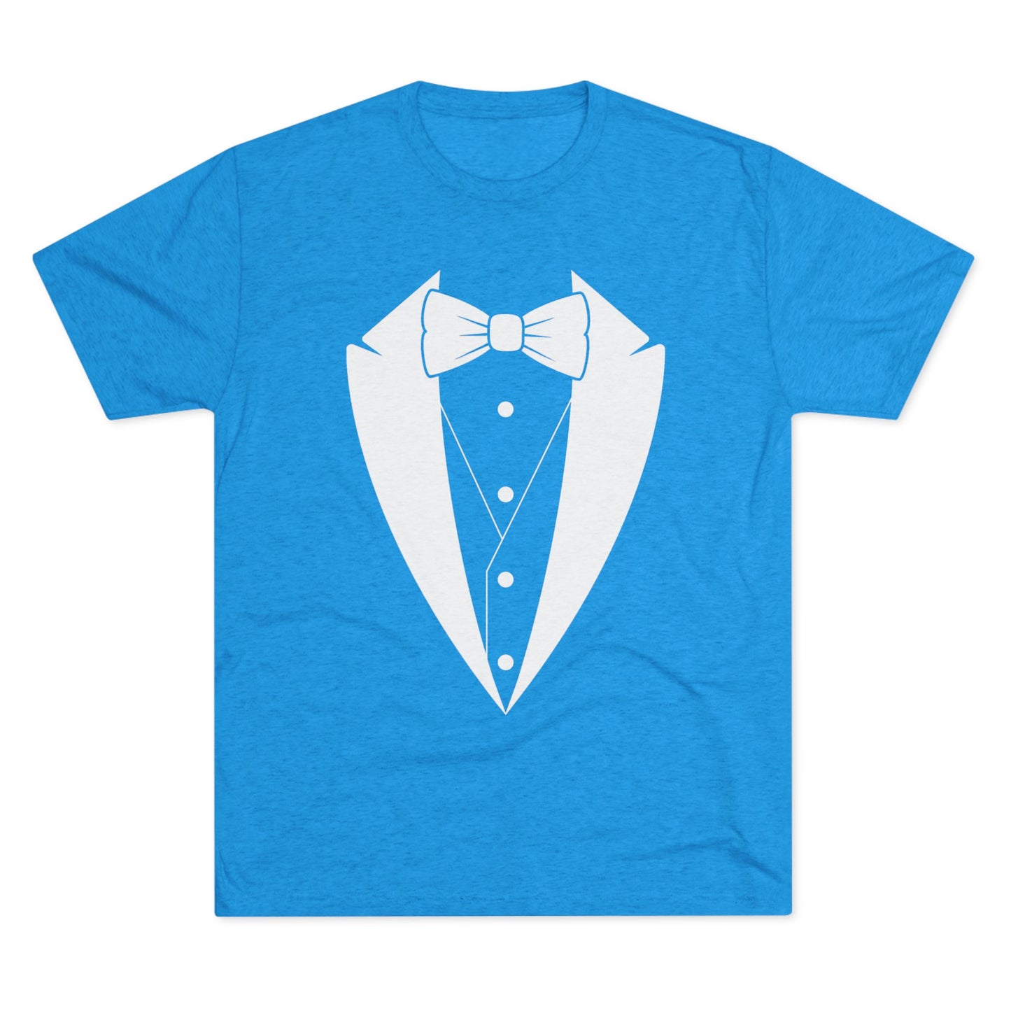 Adult Unisex Tuxedo Man Logo (dark colors, white logo) Next Level Ultrasoft Tri-Blend  Crew Tee S-3XL