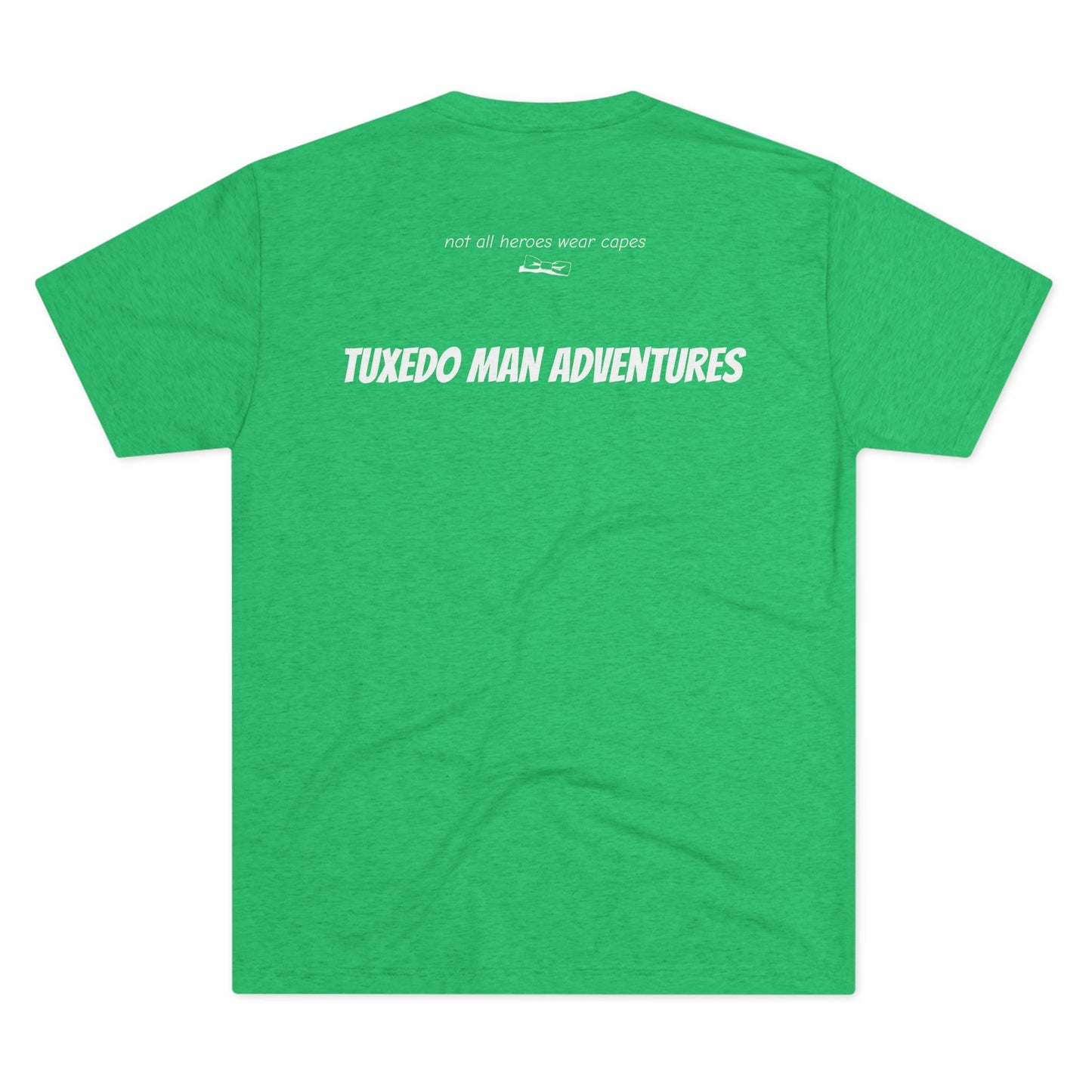 Adult Unisex Tuxedo Man Logo (dark colors, white logo) Next Level Ultrasoft Tri-Blend  Crew Tee S-3XL