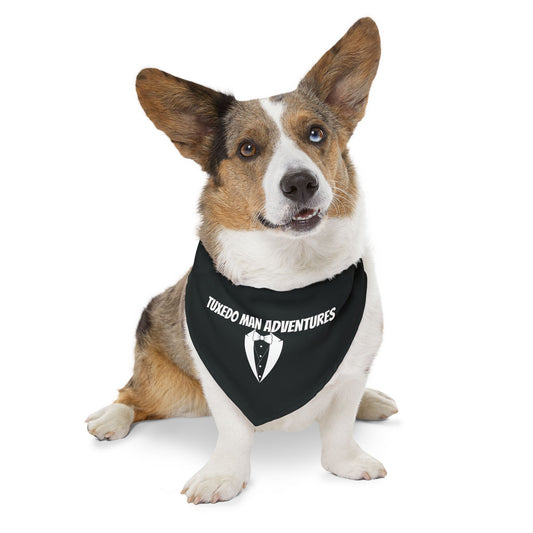 Black Tuxedo Pet Bandana Collar S-XL
