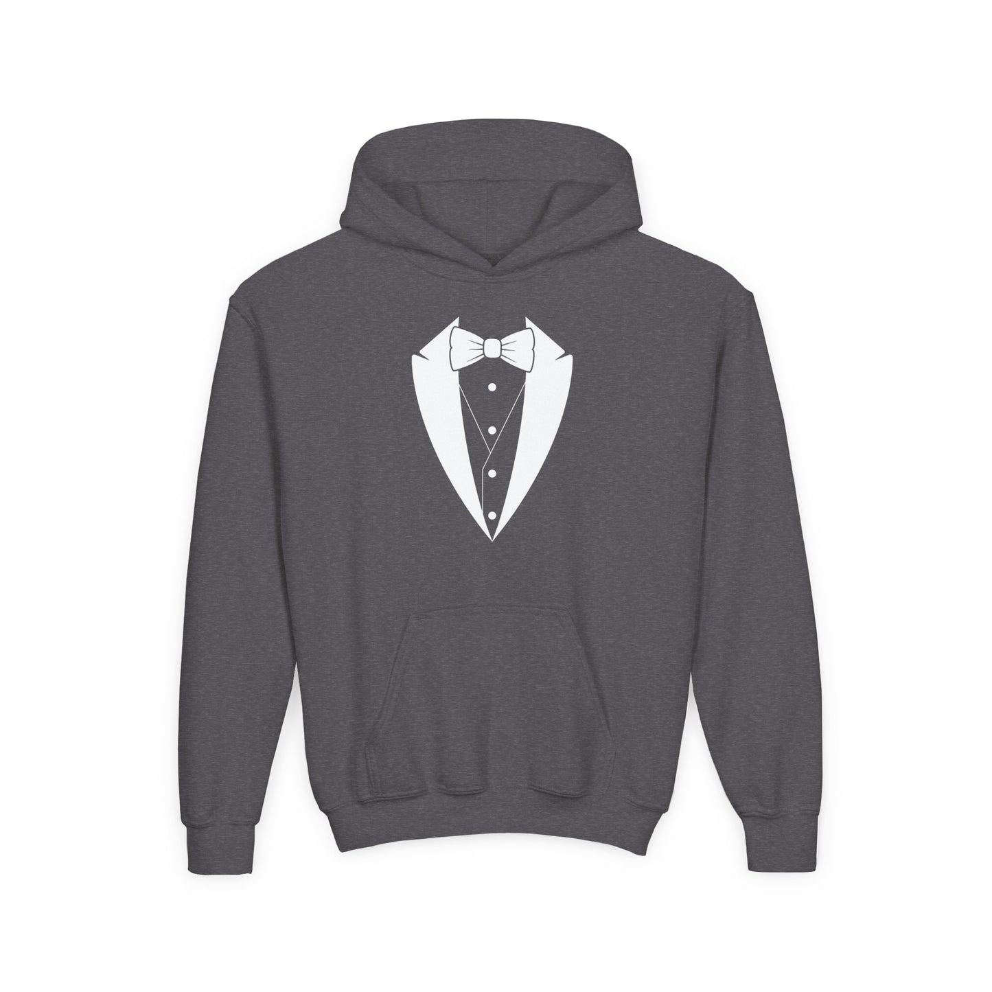 Youth Tuxedo Man Logo Hooded Sweatshirt Heavy Blend 50/50  S-XL