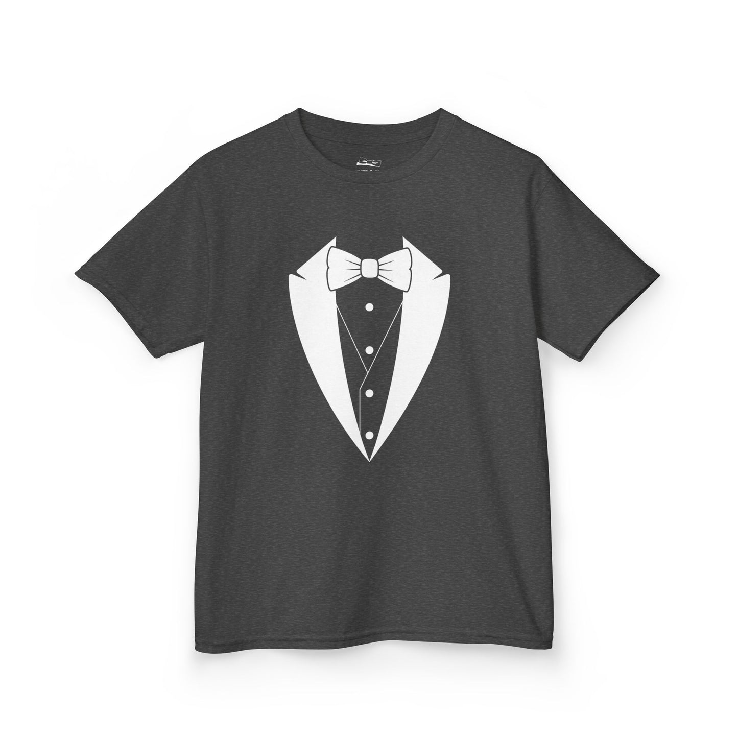 Youth Tuxedo Man Logo (white logo on dark colors) Heavy 100% Cotton™ Tee XS-XL