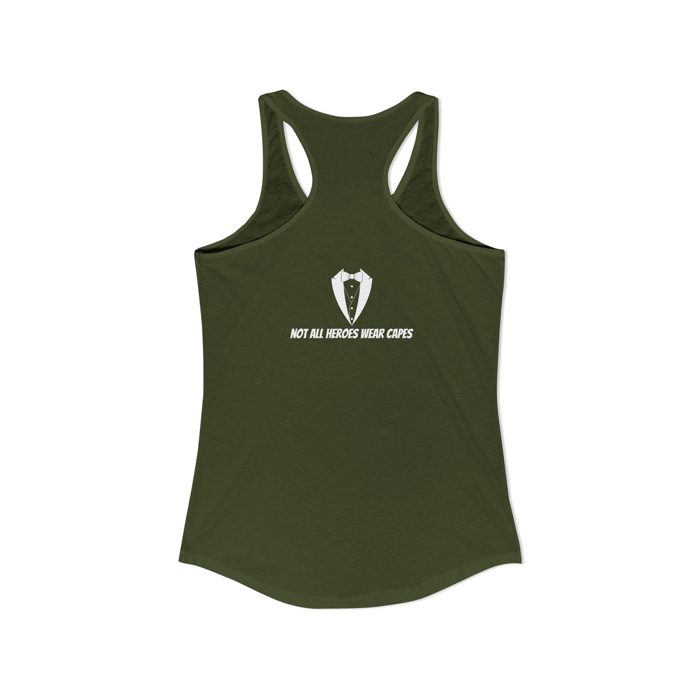 Adult Women's Tuxedo Man Bowtie Logo Racerback Tank