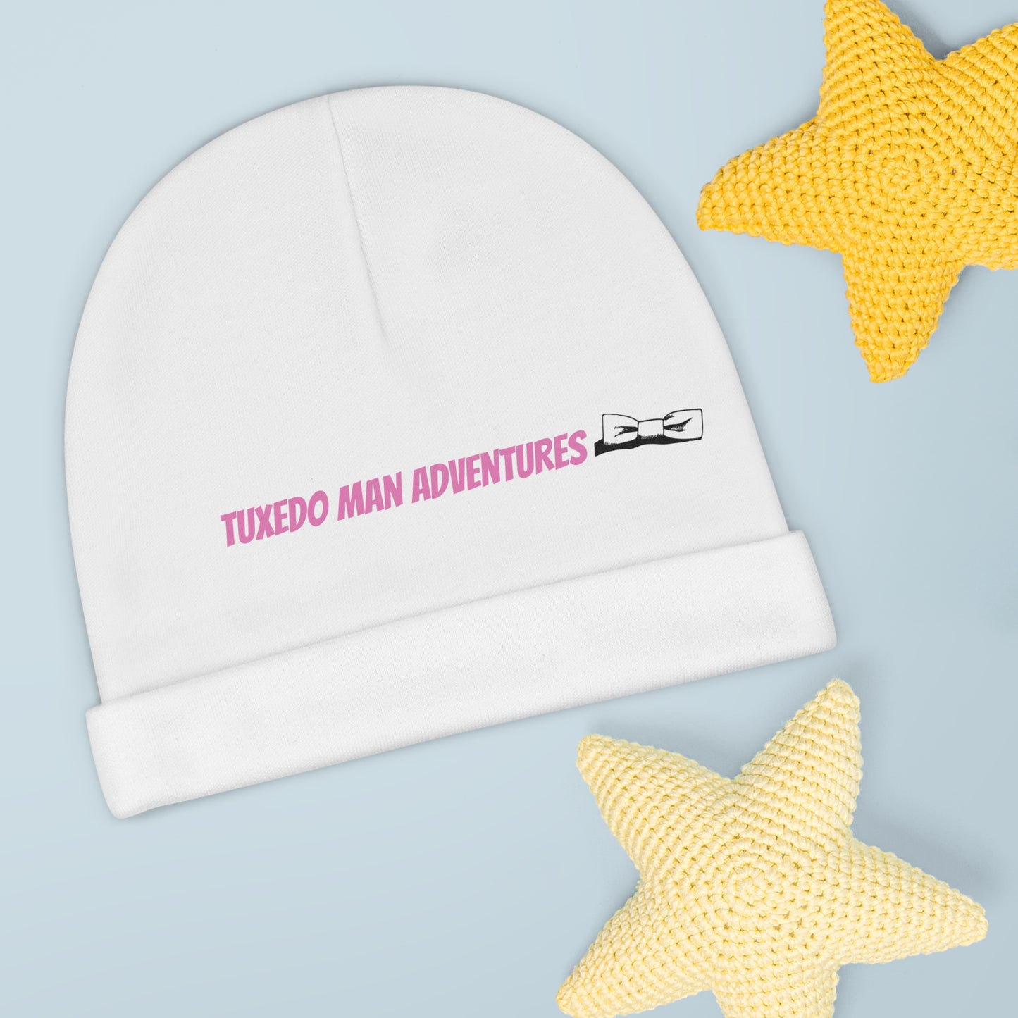 Pink Bowtie Logo Baby Beanie (AOP)