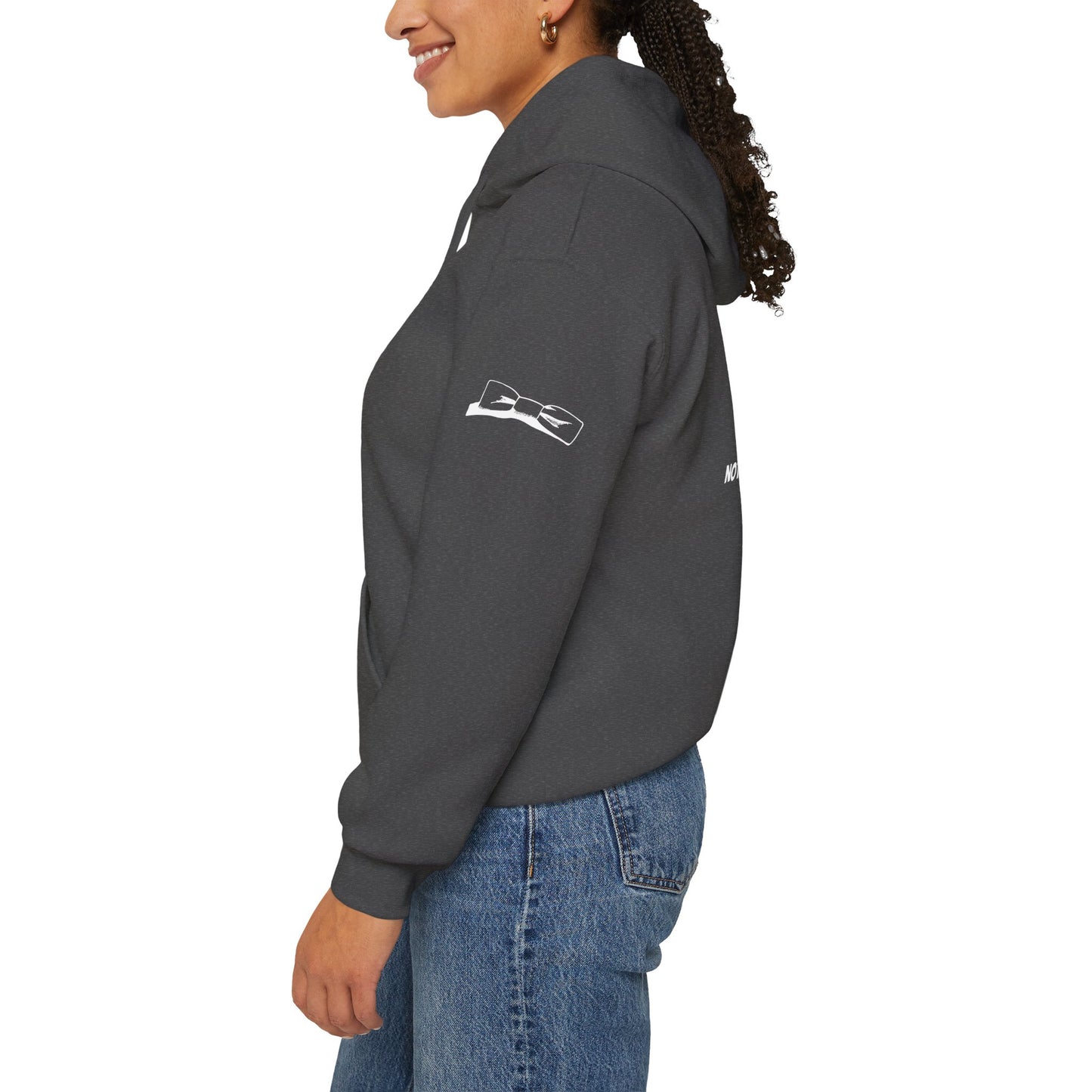 Adult Unisex Hooded Sweatshirt Tuxedo Man Logo (white logo, dark colors) Gildan Heavy Blend™  S-5XL