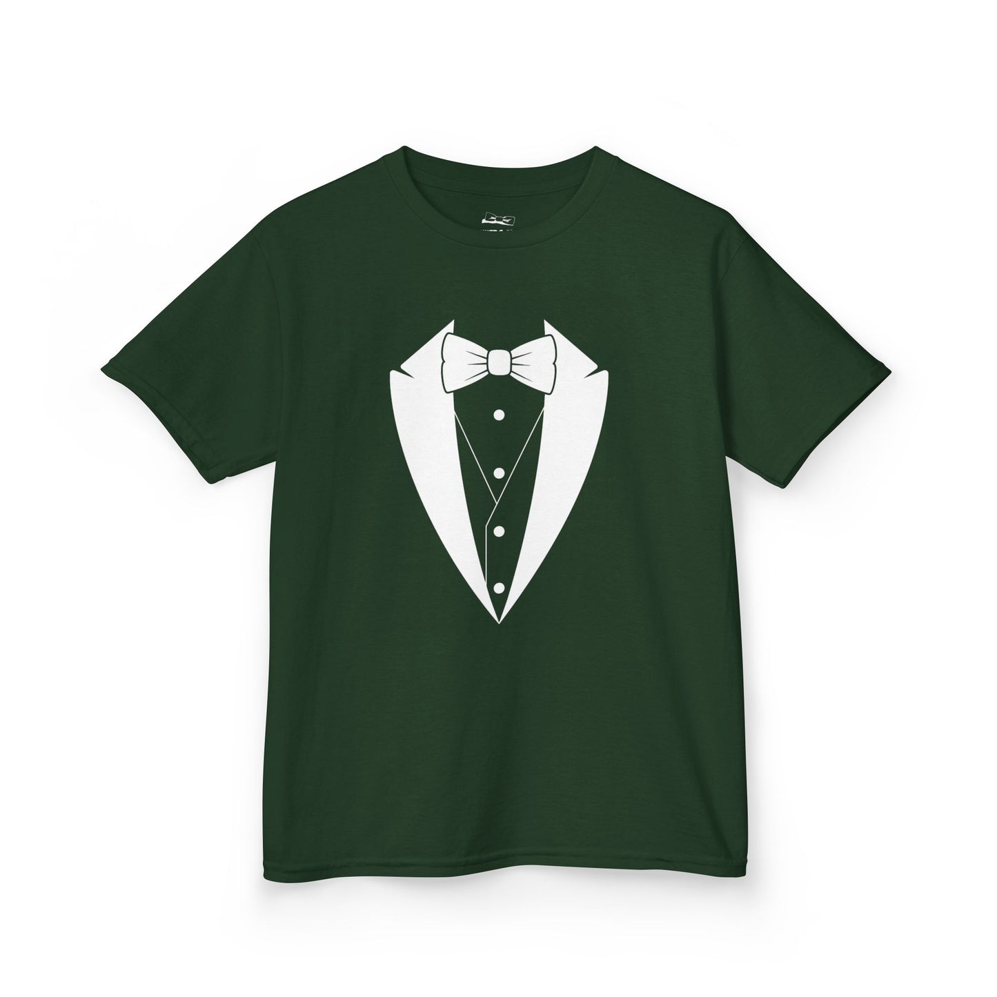 Youth Tuxedo Man Logo (white logo on dark colors) Heavy 100% Cotton™ Tee XS-XL