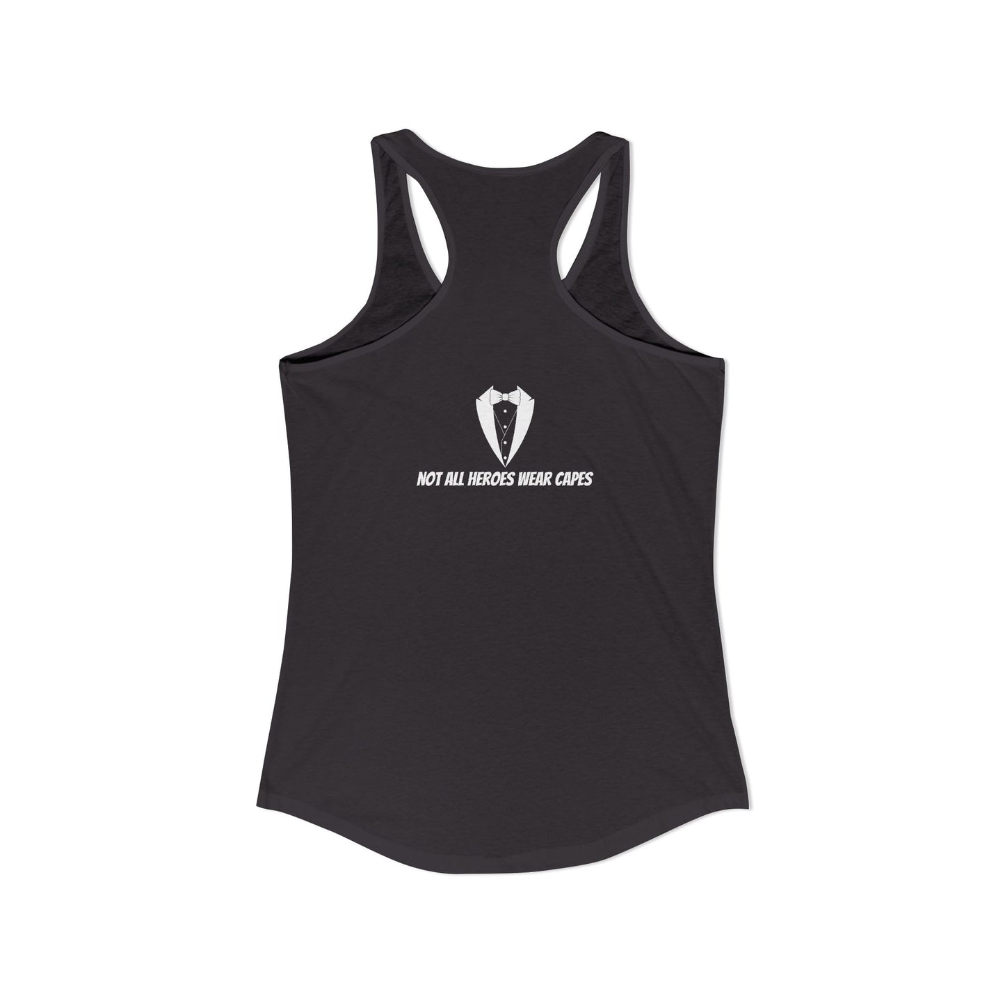 Adult Women's Tuxedo Man Bowtie Logo Racerback Tank