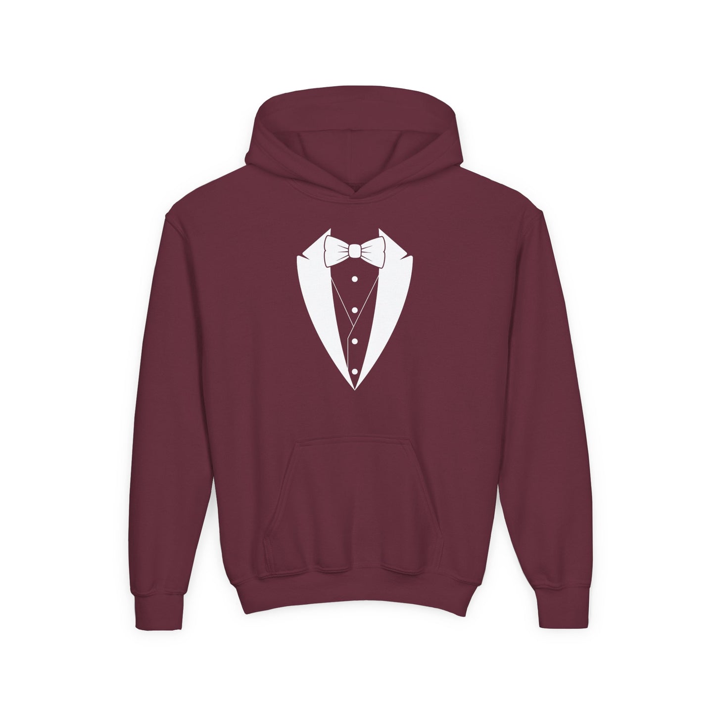 Youth Tuxedo Man Logo Hooded Sweatshirt Heavy Blend 50/50  S-XL