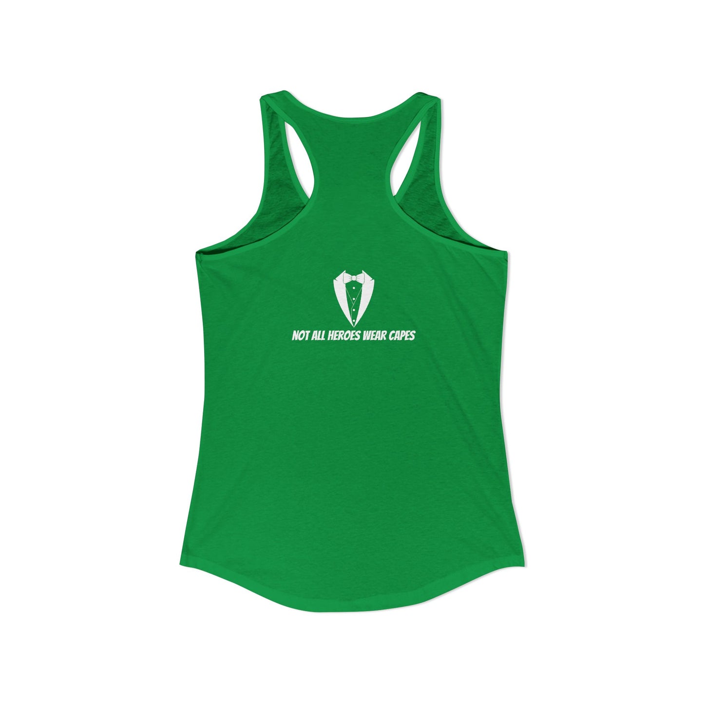 Adult Women's Tuxedo Man Bowtie Logo Racerback Tank