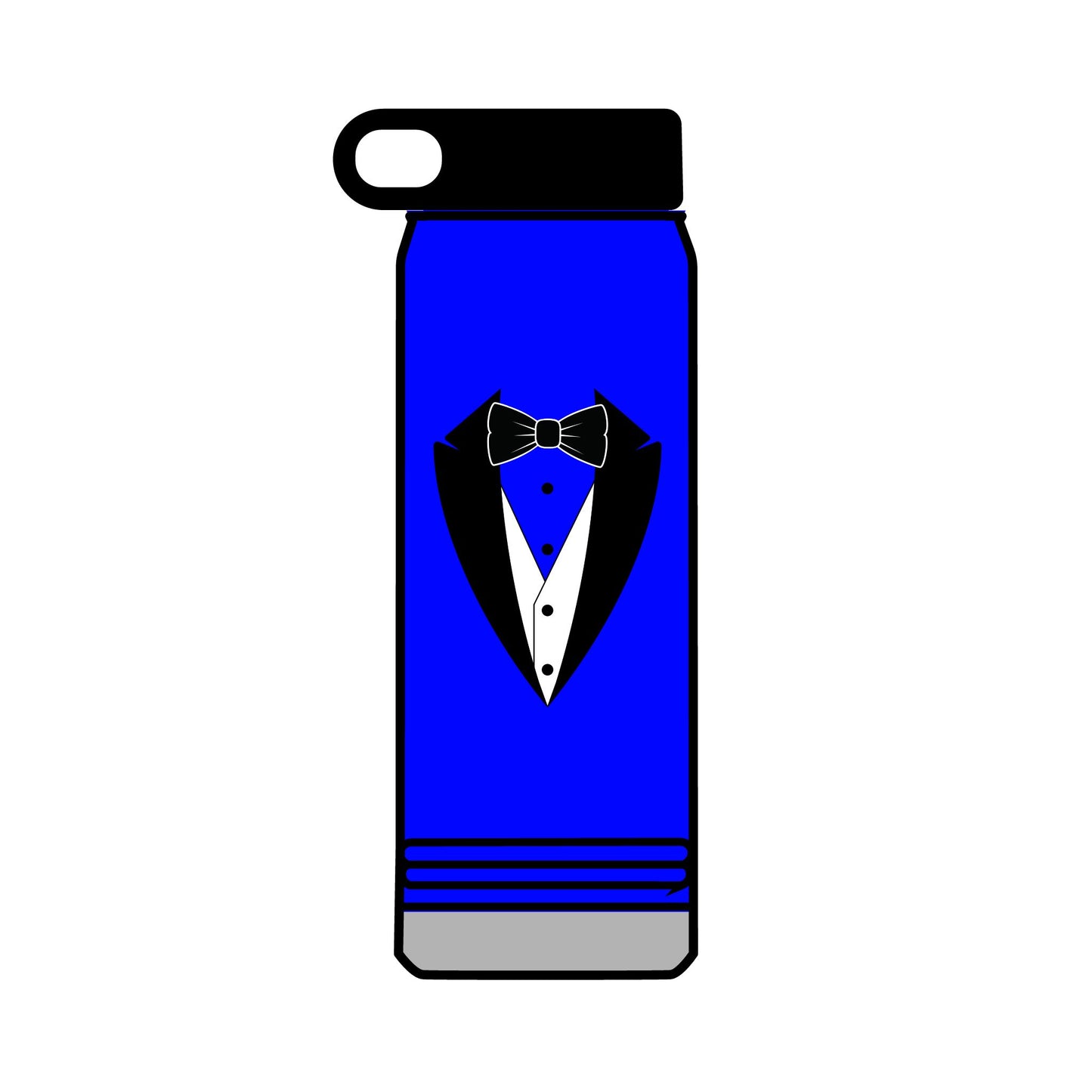 Black Tuxedo Logo Water Bottle, 32oz