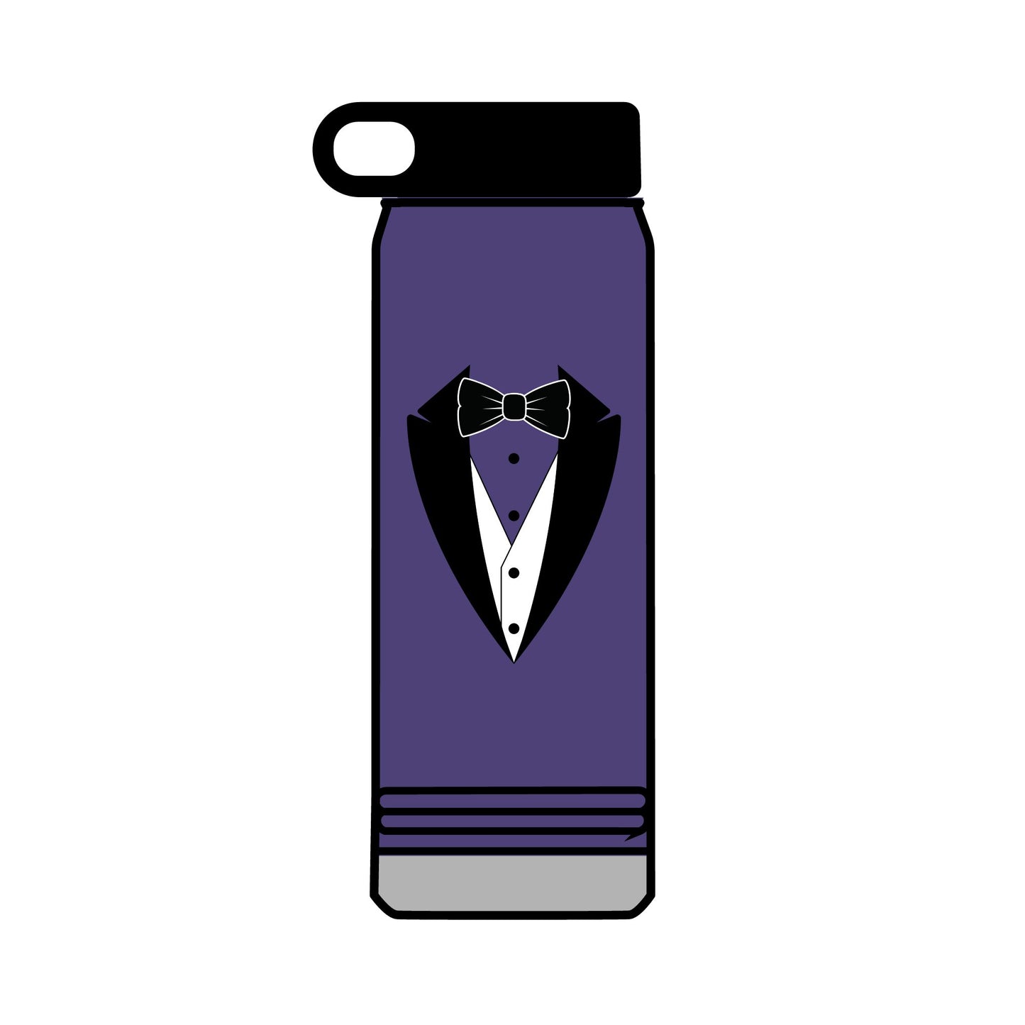 Black Tuxedo Logo Water Bottle, 32oz