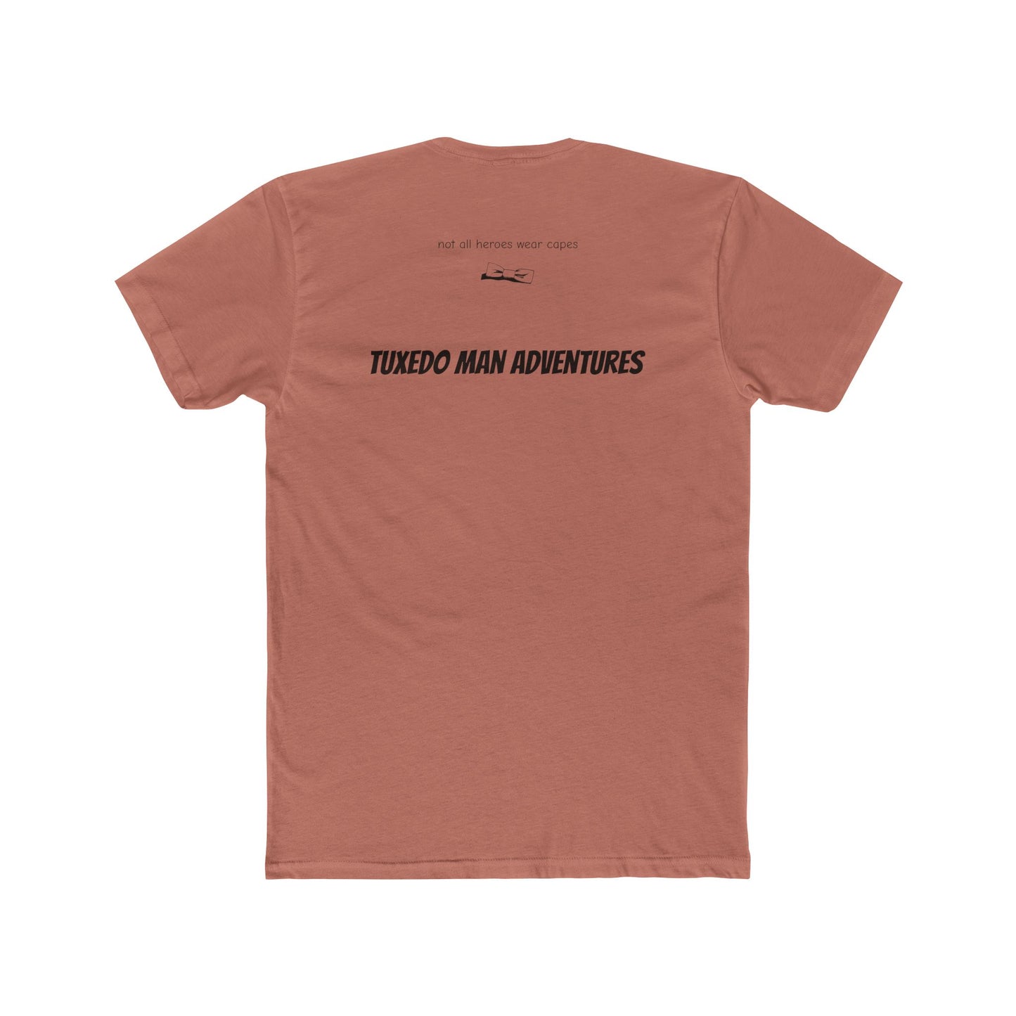 Adult Unisex Tuxedo Man Logo (black logo on pastel palette) 90/10 Blend Tee XS-5XL