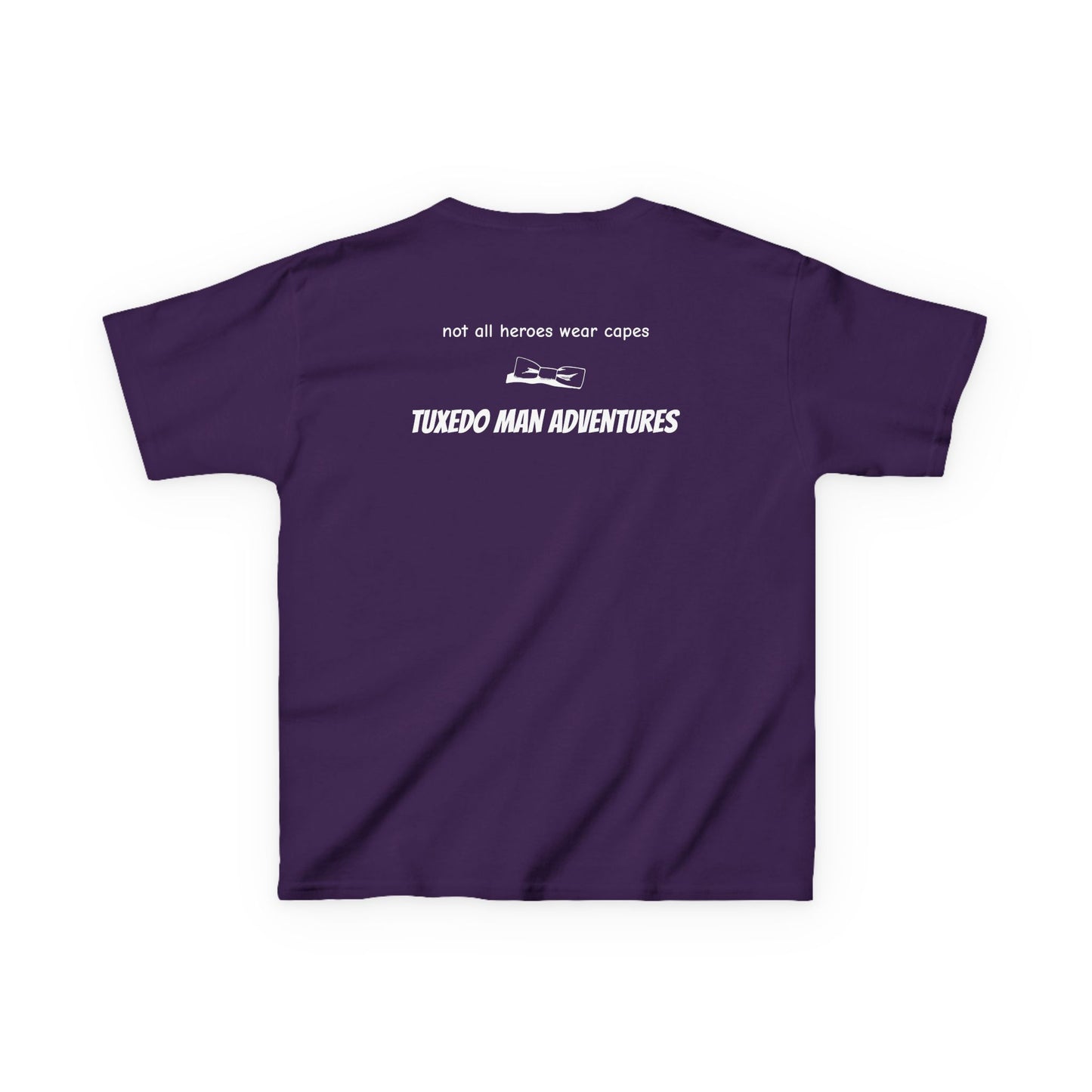 Youth Tuxedo Man Logo (white logo on dark colors) Heavy 100% Cotton™ Tee XS-XL
