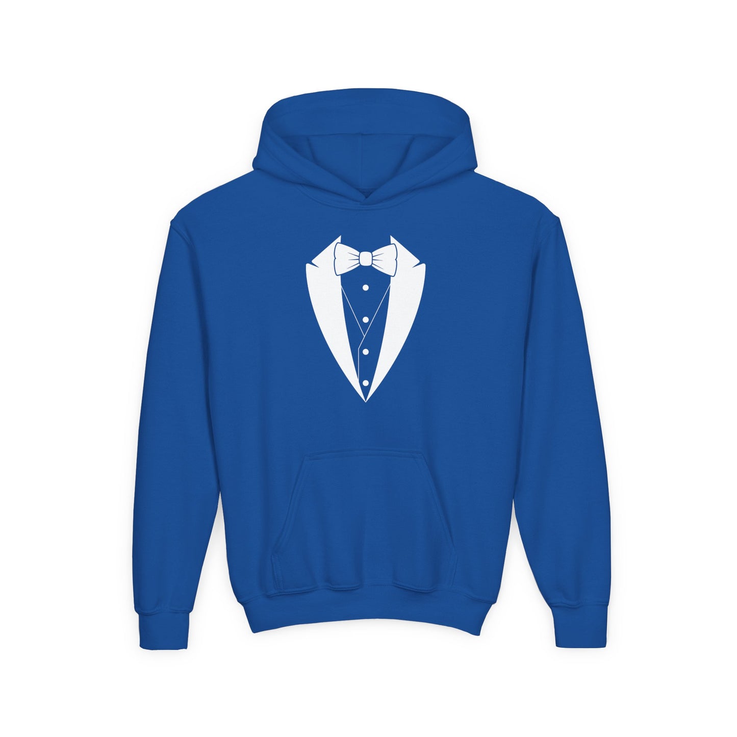Youth Tuxedo Man Logo Hooded Sweatshirt Heavy Blend 50/50  S-XL